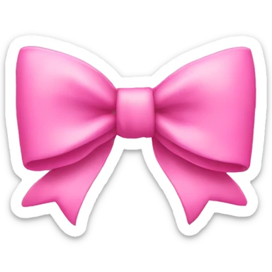 Pink bow sticker