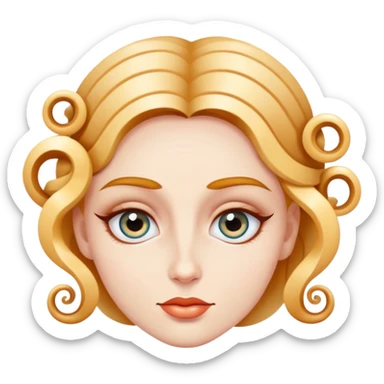 a lady hypnotizes with spirals in eyes sticker