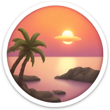 sunset sticker