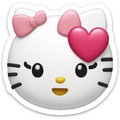hello kitty con corazón  sticker
