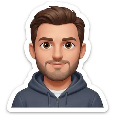 Brunette man gambling sticker