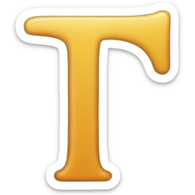 The letter T sticker
