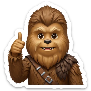a wookiee giving thumbs up sticker