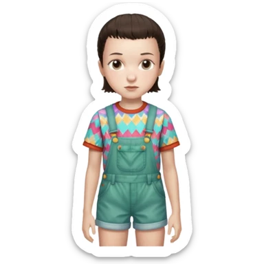 Eleven from stranger things season 3 episode 2 sticker