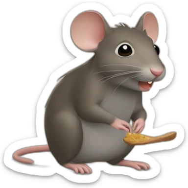 Raton-laveur qui mange un sonut sticker