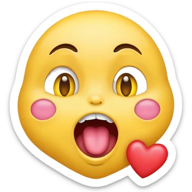 drooling face with mouth open and heart eyes  sticker