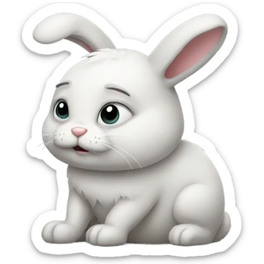 sad bunny sticker