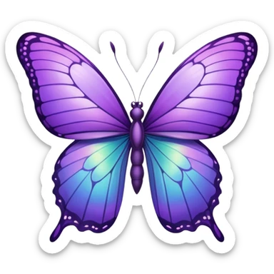 Create a purple butterfly emoji that I can copy and paste. sticker