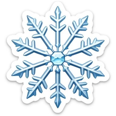 Snow flake, 128 x 128 sticker