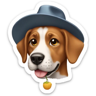 dog wif hat sticker