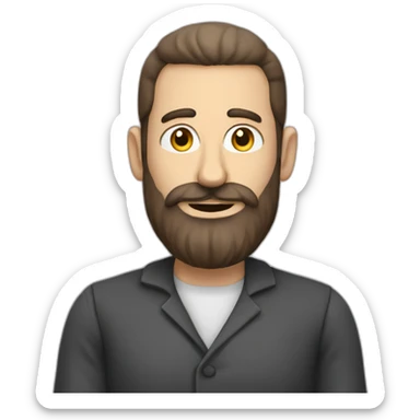 jewish man with large nose and beard rubbing hands together sticker