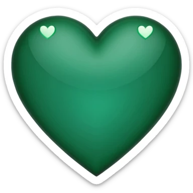 dark green heart emoji with sharp edges  sticker