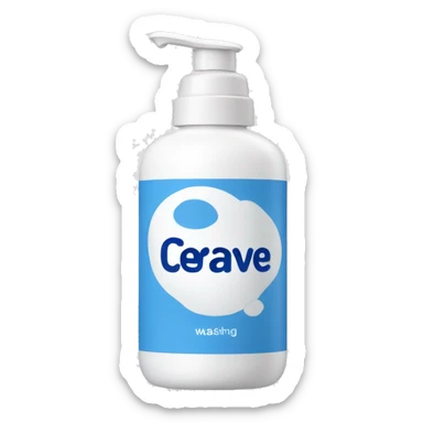cerave washing foam bottle sticker
