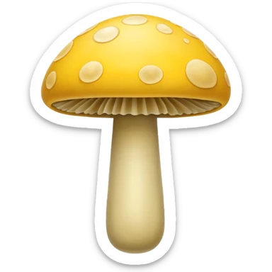 Yellow mashroom sticker