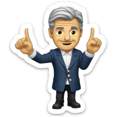 Jean Lassalle faisant un signe d'approbation  sticker