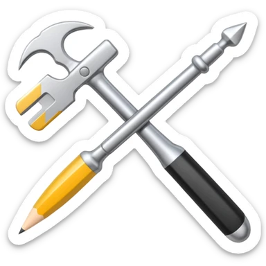 Un compás de dibujo lineal sticker