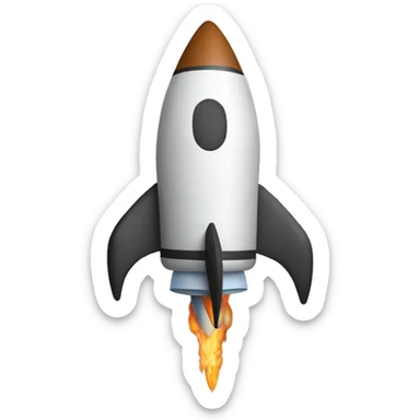 rocket with logo that says "satay finance" sticker