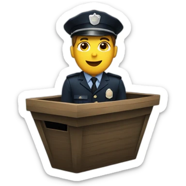 policeman in a coffin sticker