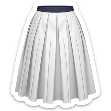 create a white midi skirt sticker