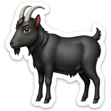 black goat side view sticker
