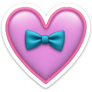 Heart with bow tie sticker