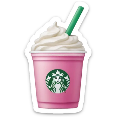 pink starbucks drink  sticker