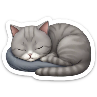 British short hair cat sleepig sticker
