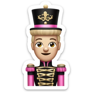  pink and black nutcracker sticker