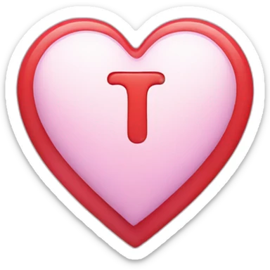 Heart with the letter i in it sticker