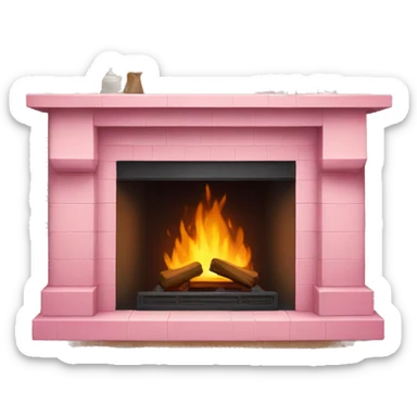 Winter Pink FirePlace sticker