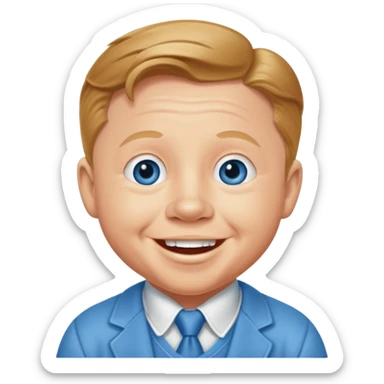 Mickey Rooney with blue eyes sticker