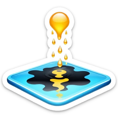 oil spill on floor  sticker