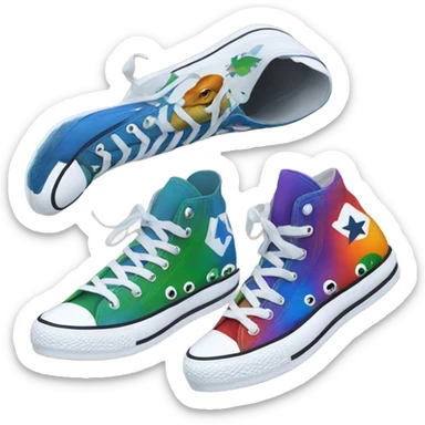 Dinosaur wearing converse sticker