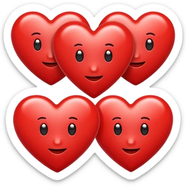 Love heart red emoji Facebook sticker