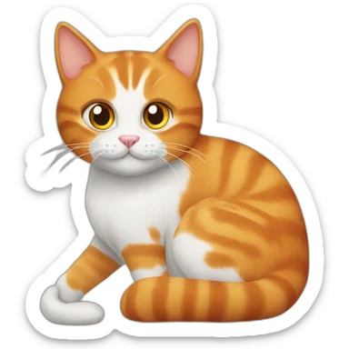 ginger cat and grey cat sticker