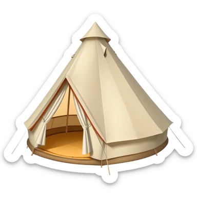 Simple Bell tent  sticker