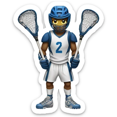 Lacrosse player sticker
