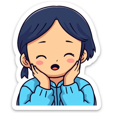 girl crying like a baby  sticker