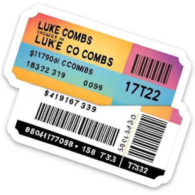 luke combs concert ticket sticker