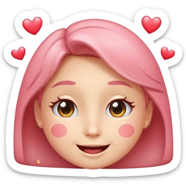 happy face bursting with love sticker