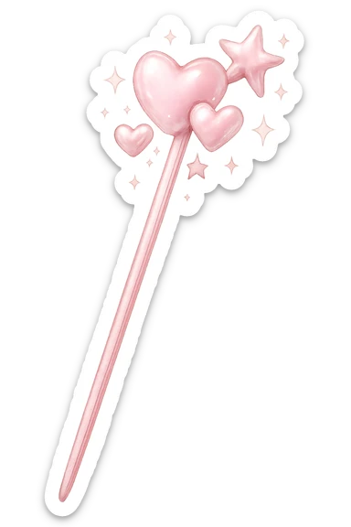 girly sparkling cute hair stick, no background sticker