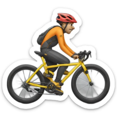 Raton laveur qui fait du vélo sticker