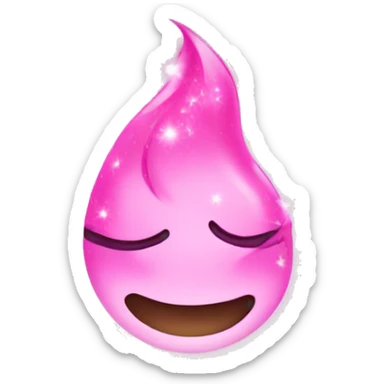 Pink sparkle heat sticker