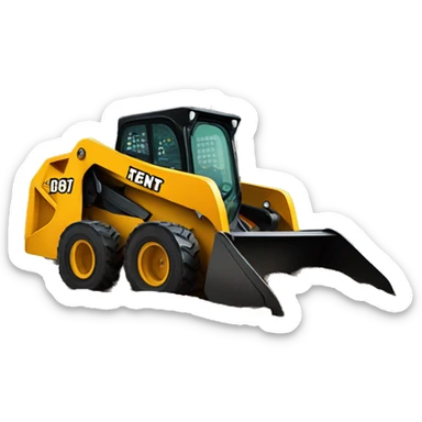 Skid steer pushing dirt sticker