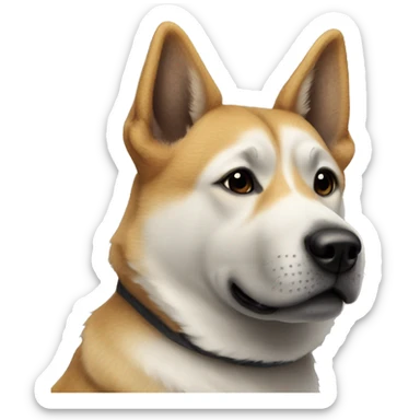 Brindle jindo dog, without any white fur sticker