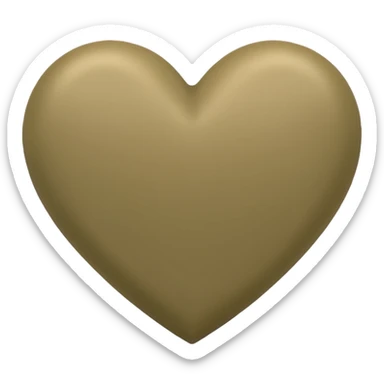 Khaki heart sticker