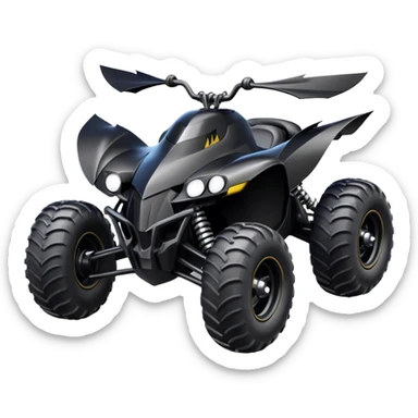 batmobile atv quad cross sticker