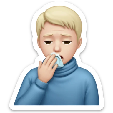 bad health sick cold cough sticker
