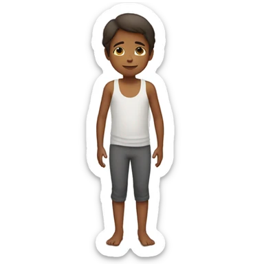 boy  in Tadasana yoga sticker