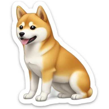 Shiba with an Hokkaido  sticker